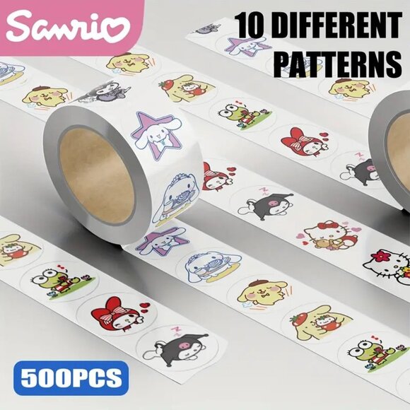 500 Hello Kitty Sanrio Stickers 500 Love Friends Emoji School Kids Emo laptop - Picture 2 of 3
